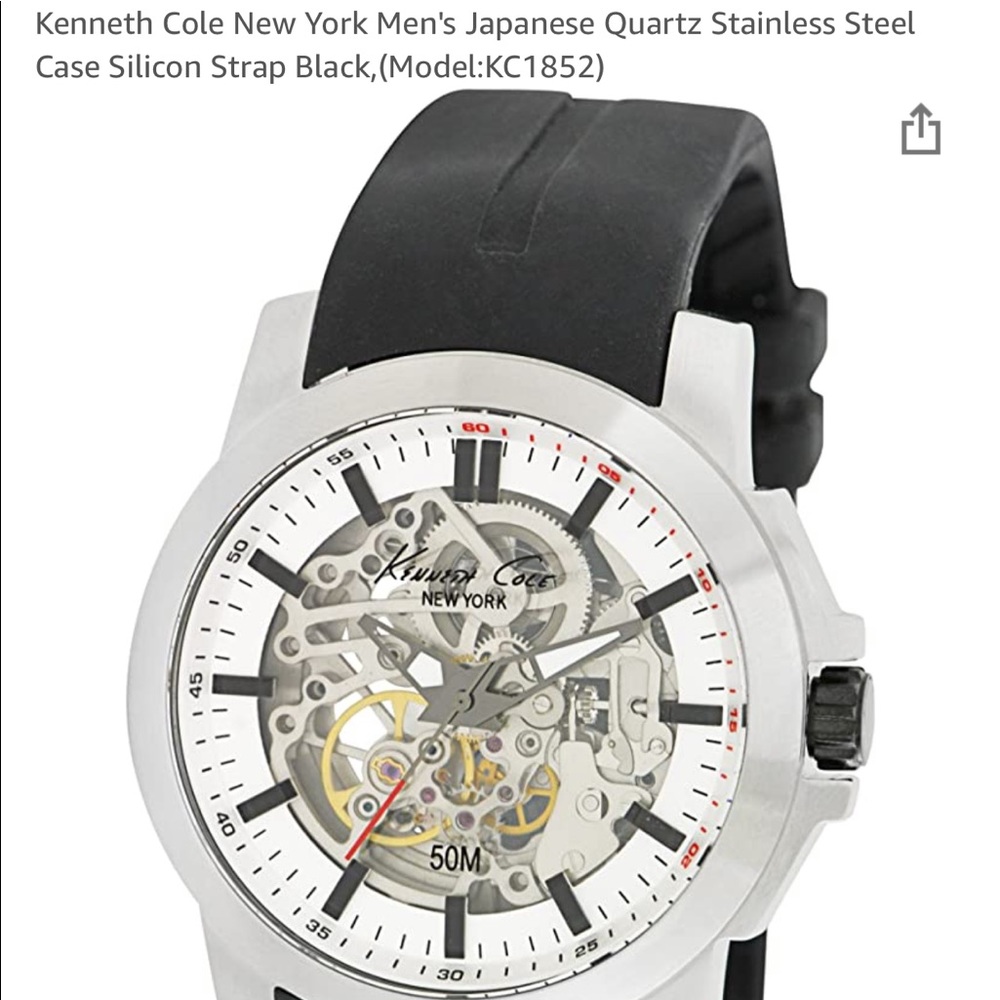Kenneth Cole Men's Japanese Quartz Silicon Strap